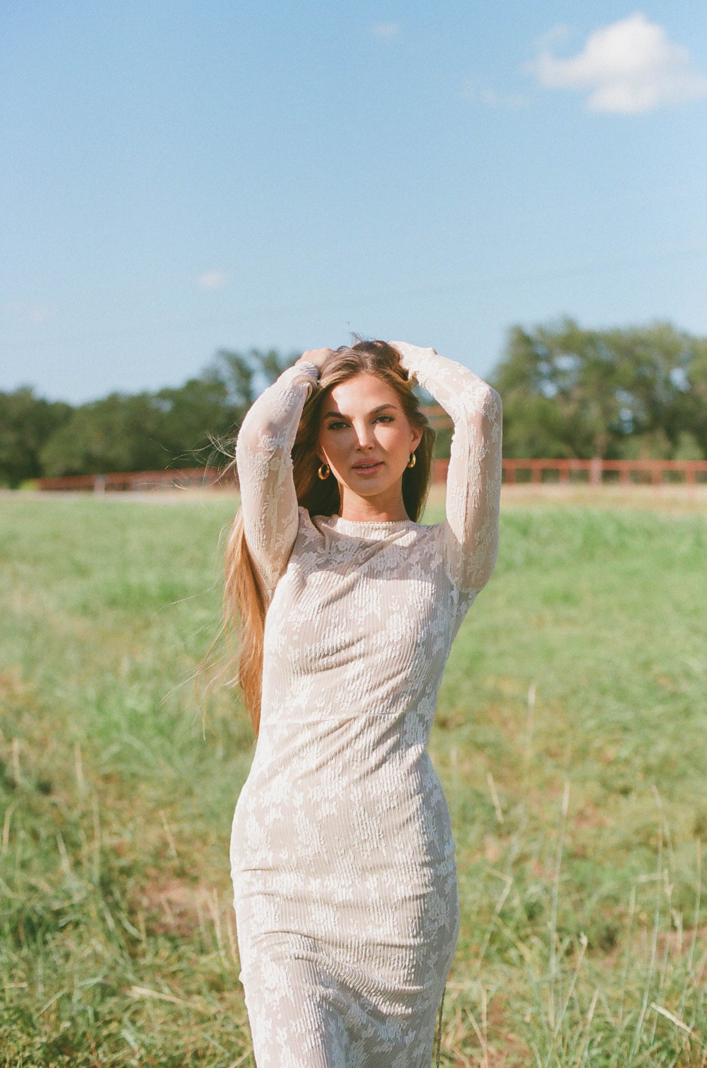 Seraphine Lace Maxi Dress in Cream - Inclusive Sizing & Bump Friendly (Size Up for Bump)