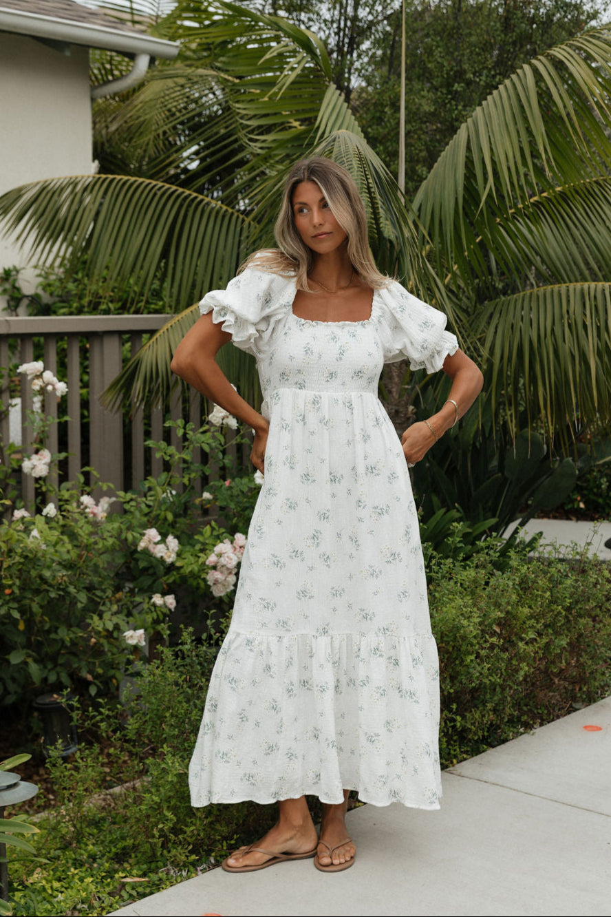 Livvy 100% Cotton Maxi Dress in Chamomile - Bump Friendly & Inclusive Sizing
