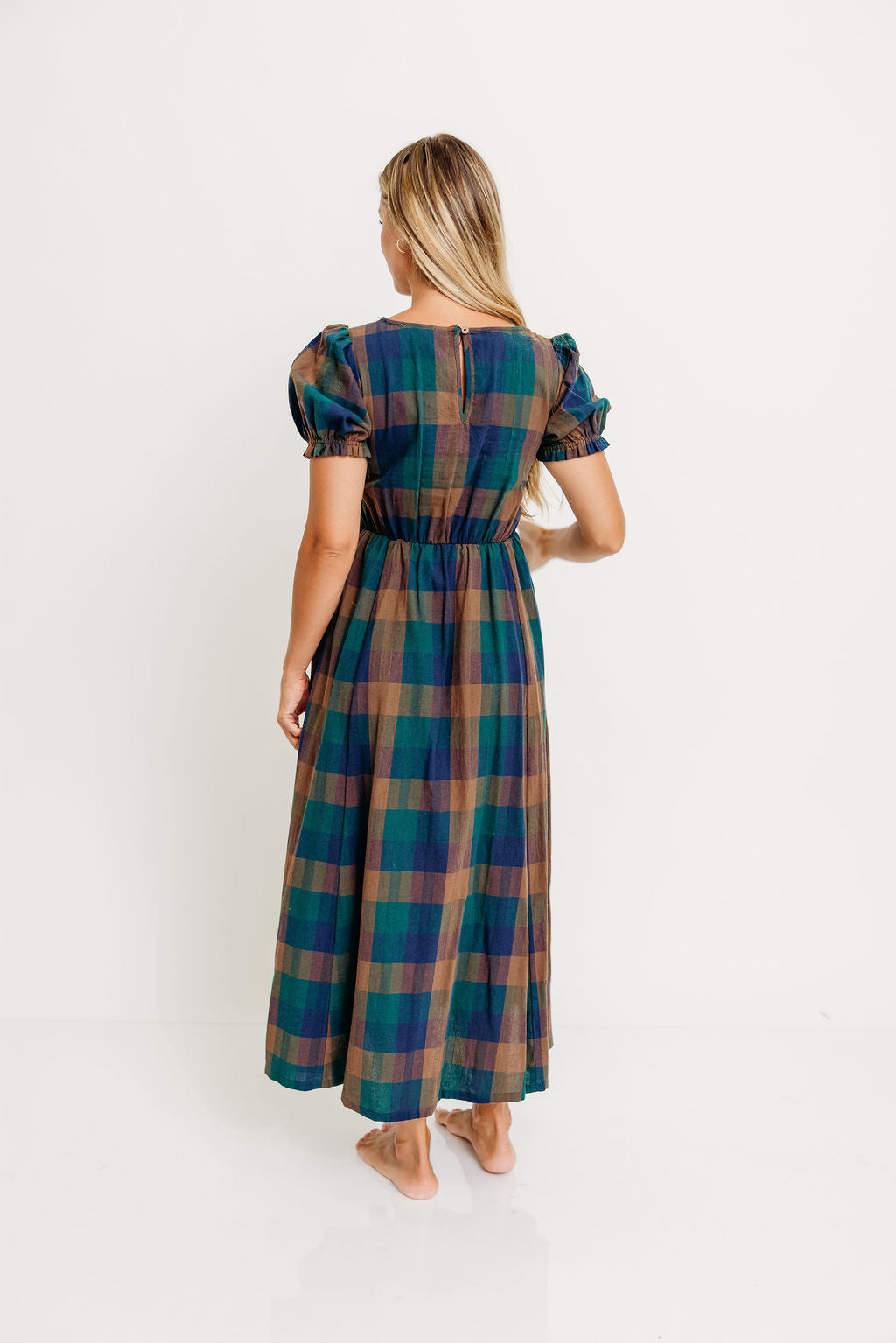 Alexandra Midi Dress in Pine