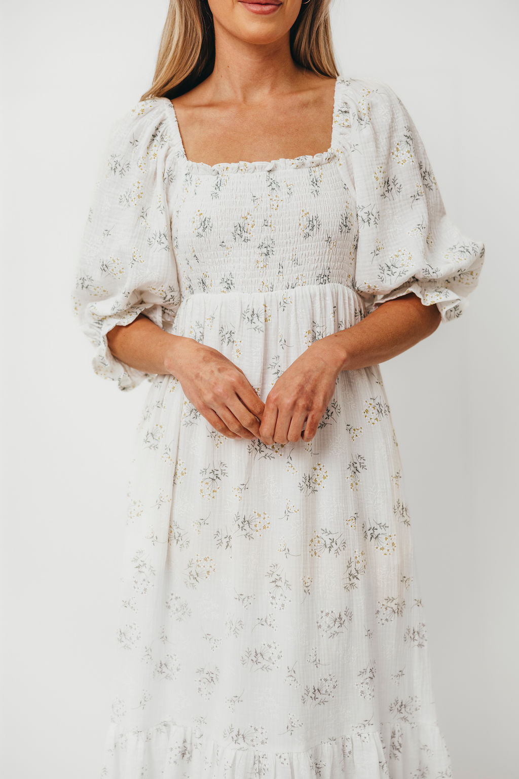 Livvy 100% Cotton Maxi Dress in Chamomile - Bump Friendly & Inclusive Sizing