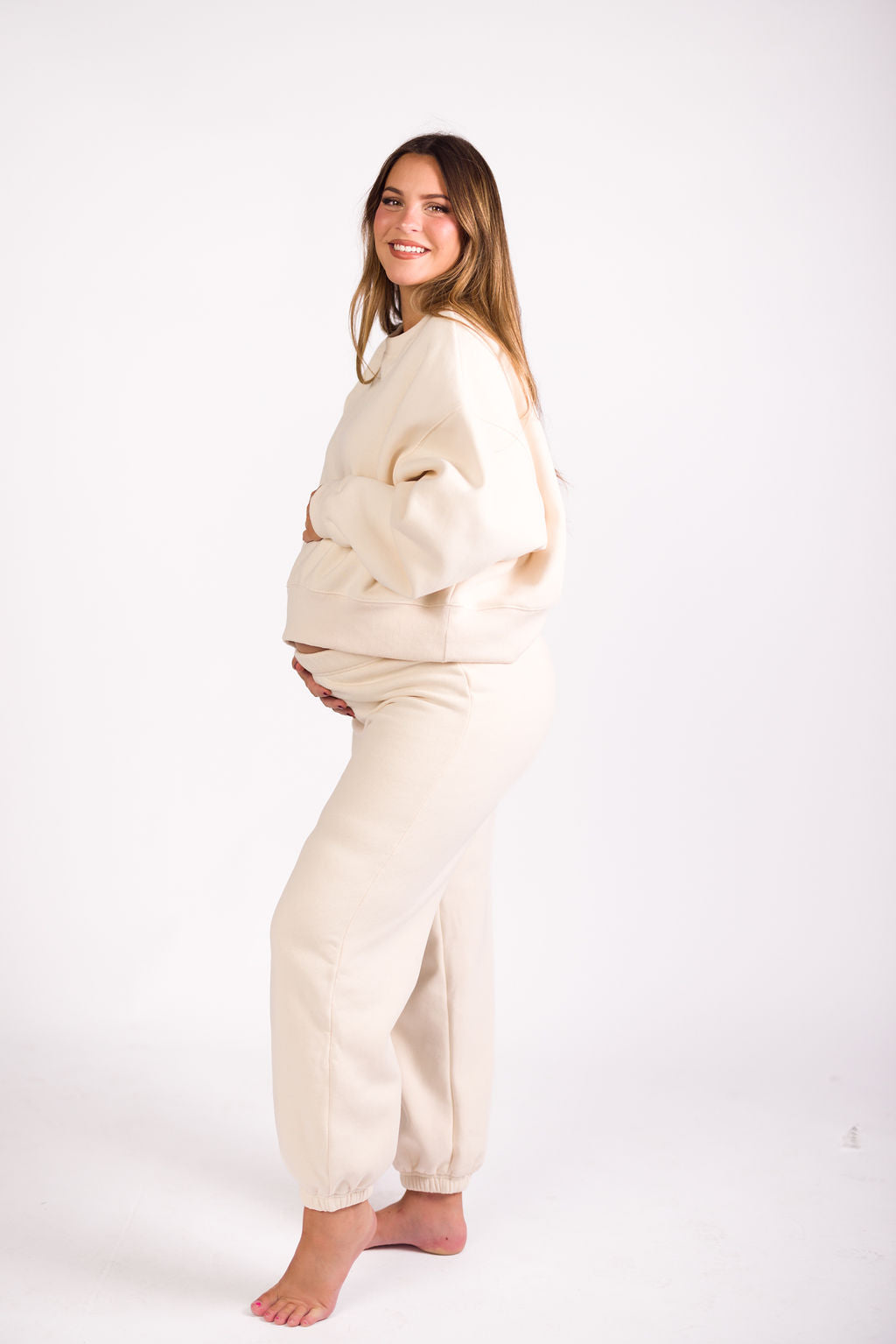 Comfy Cozy Sweatpants in Cream - Top Sold Separately