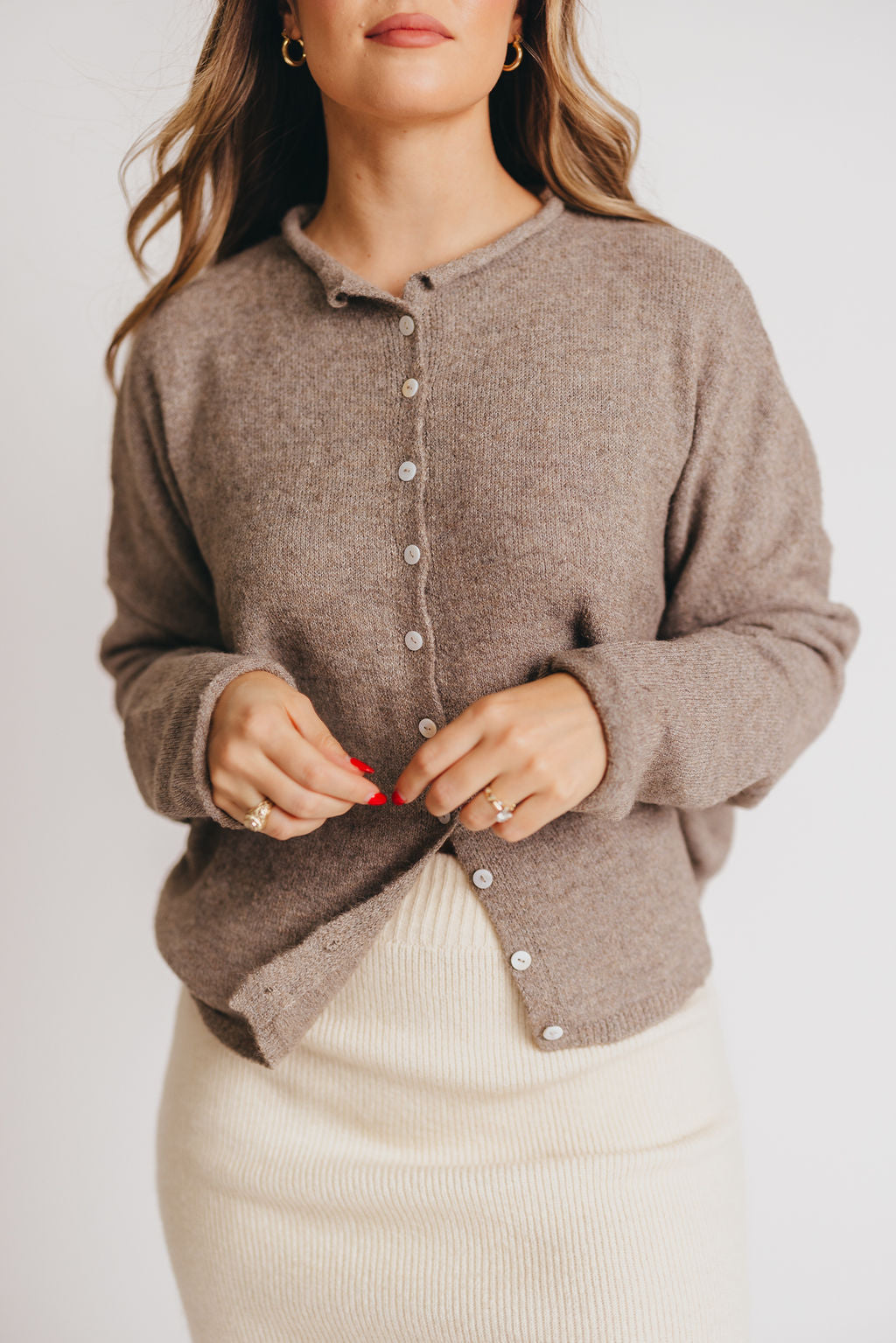 Piper Cardigan in Mocha