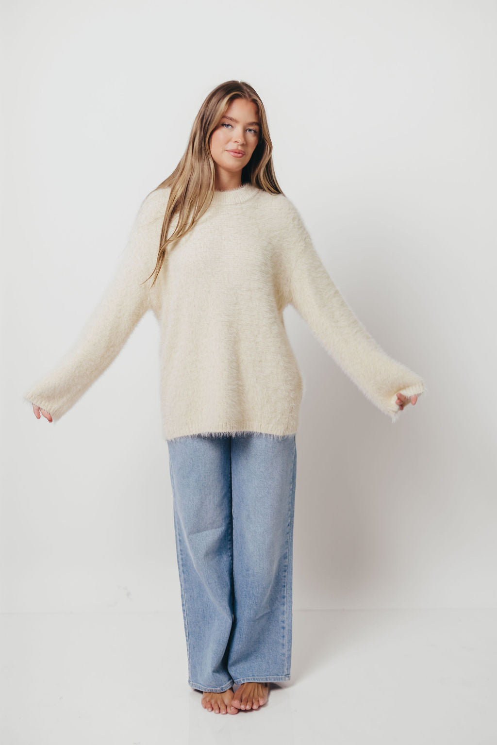 Jane Pullover Sweater in Cream (No Restock)