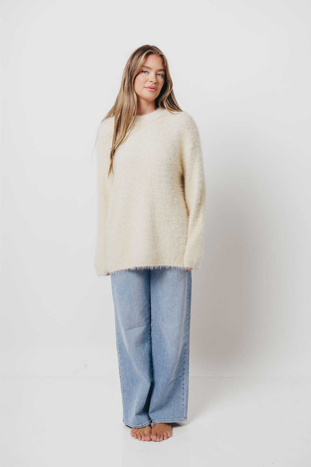 Jane Pullover Sweater in Cream (No Restock)