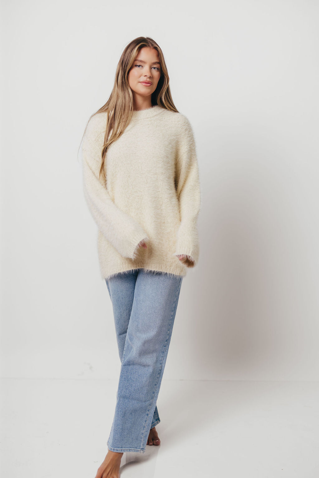 Jane Pullover Sweater in Cream (No Restock)