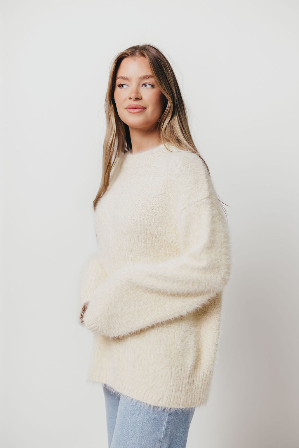 Jane Pullover Sweater in Cream (No Restock)