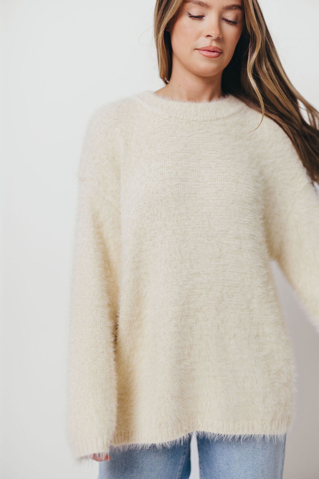 Jane Pullover Sweater in Cream (No Restock)