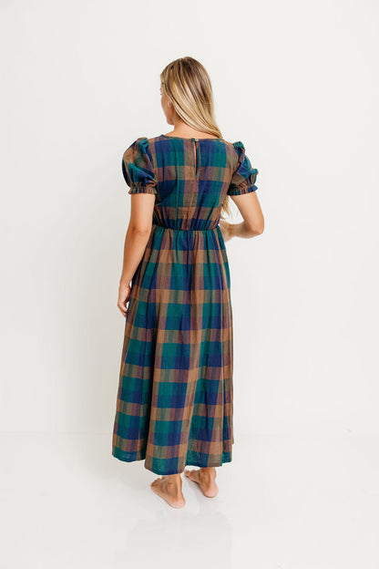 Alexandra Midi Dress in Pine