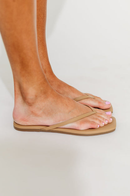 Tkees Square Toe Flip Flop Sandal in Cocobutter
