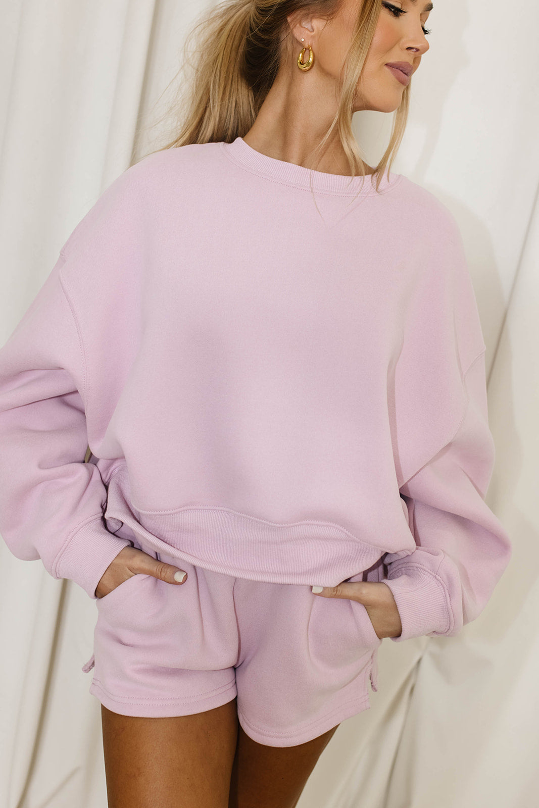 Comfy Cozy Sweatshirt in Lilac - Bottoms Sold Separately