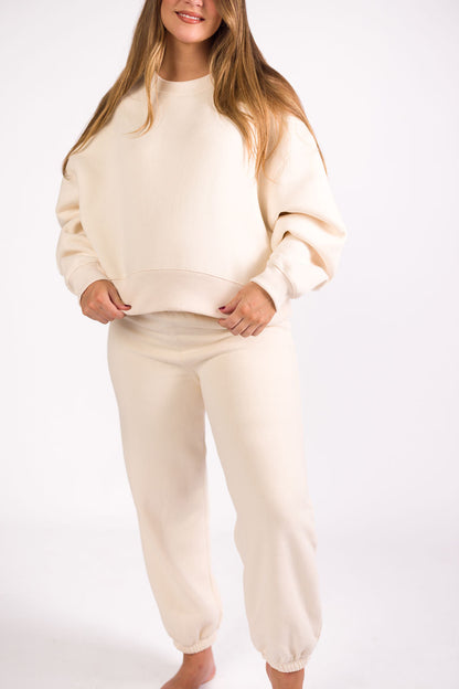 Comfy Cozy Sweatpants in Cream - Top Sold Separately