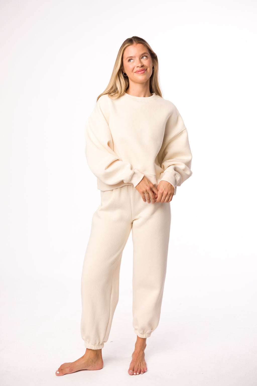 Comfy Cozy Sweatpants in Cream - Top Sold Separately