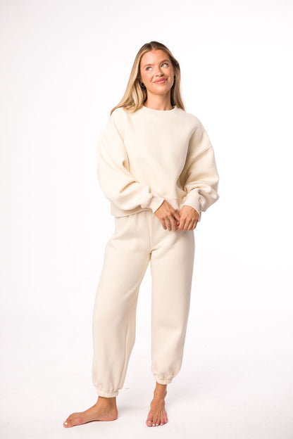 Comfy Cozy Sweatpants in Cream - Top Sold Separately