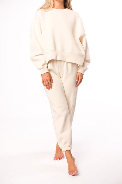 Comfy Cozy Sweatpants in Cream - Top Sold Separately