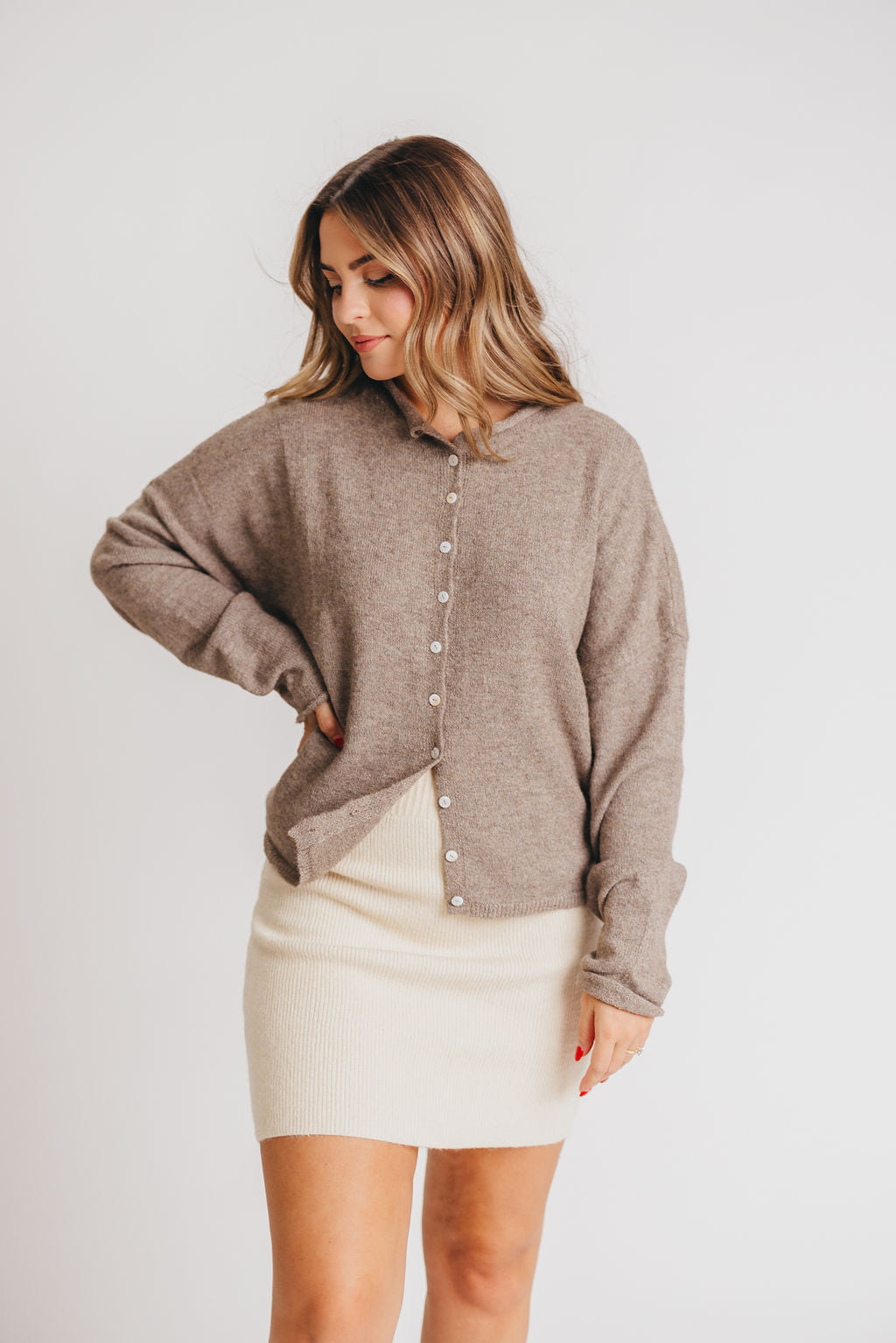 Piper Cardigan in Mocha