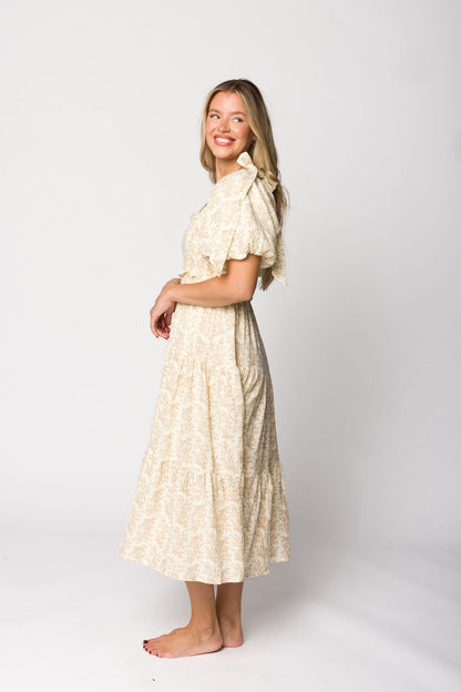 Elena Toile Print Midi Dress